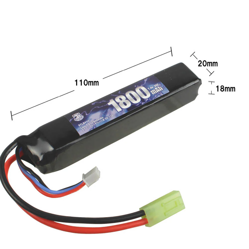 S&T Lipo 7.4v 1800mAh stick battery(18*20*110mm) - Image 3