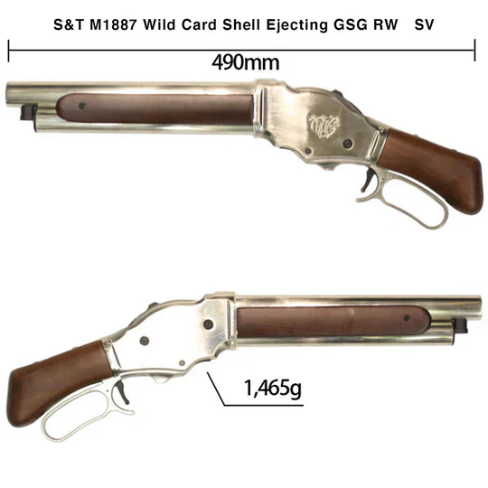 S&T M1887 Wild Card Shell Ejecting Gas Shotgun Real Wood SV - Image 5