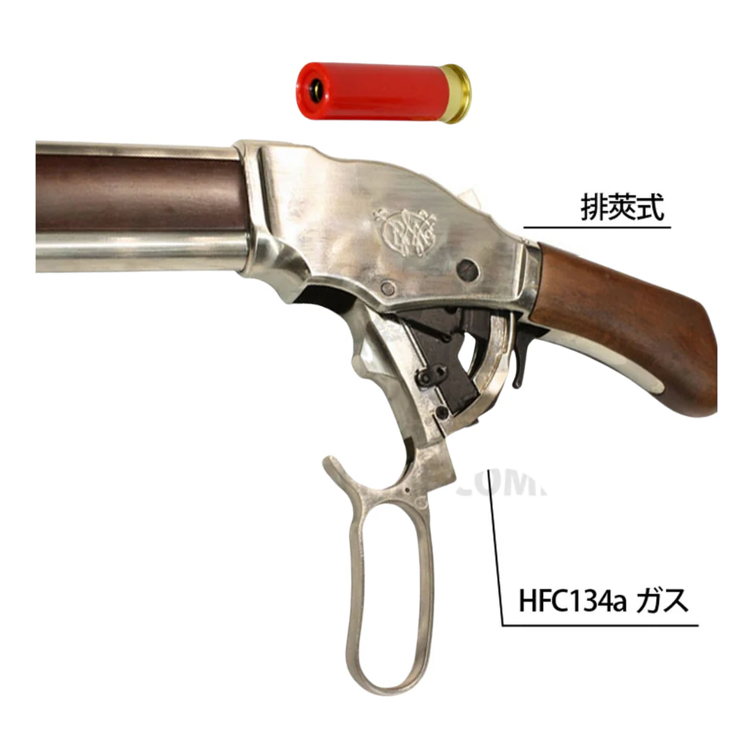 S&T Winchester M1887 Wild Card Gas Shotgun Real Wood Black Wide Lever - Image 4